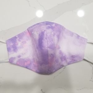 Face mask Tie dye purple pink